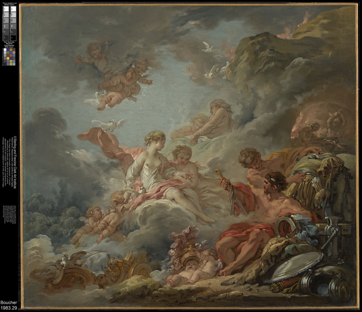 Vulcano a apresentar as armas a Vénus em nome de Enéas de François Boucher