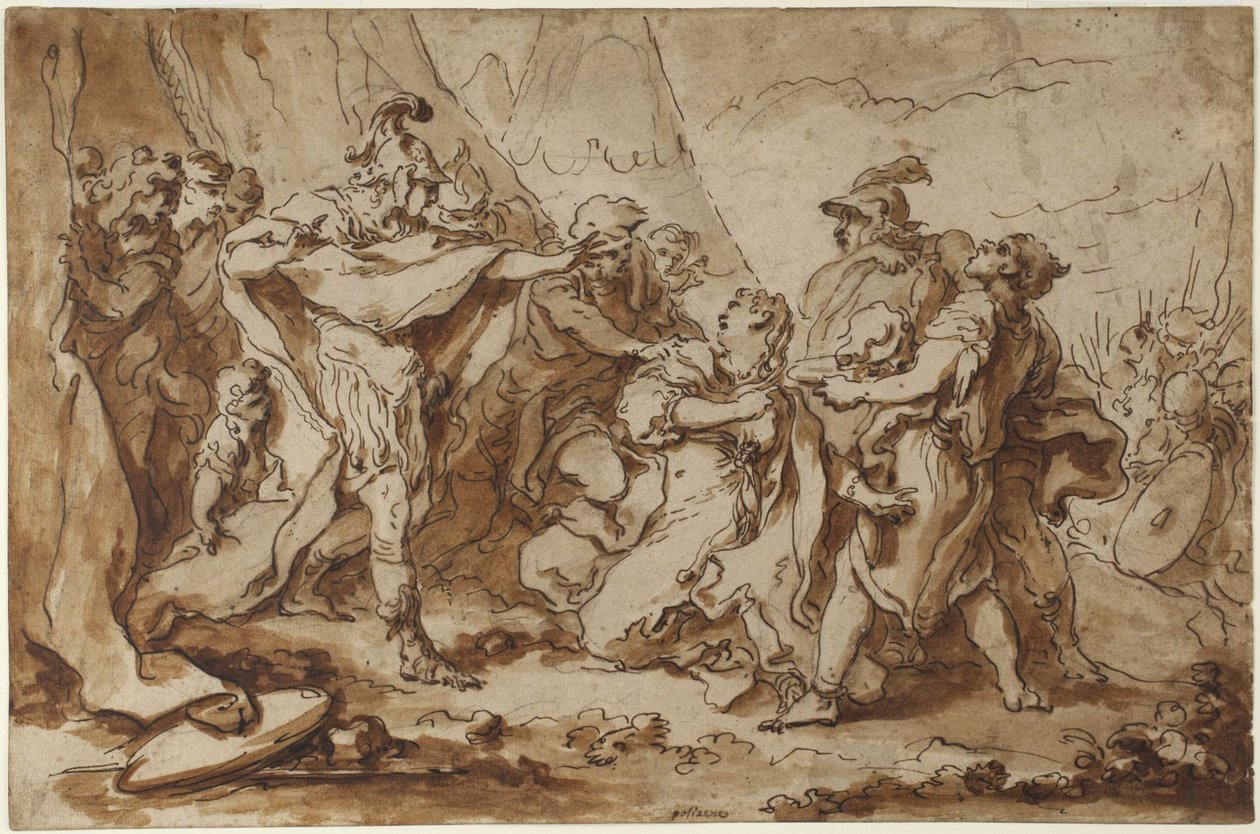Mulheres e soldados de François Boucher