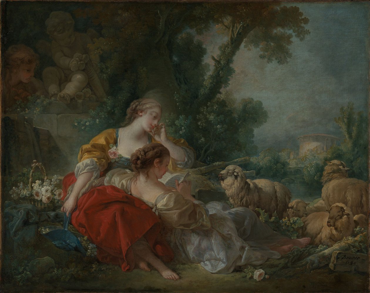 Duas pastoras de François Boucher