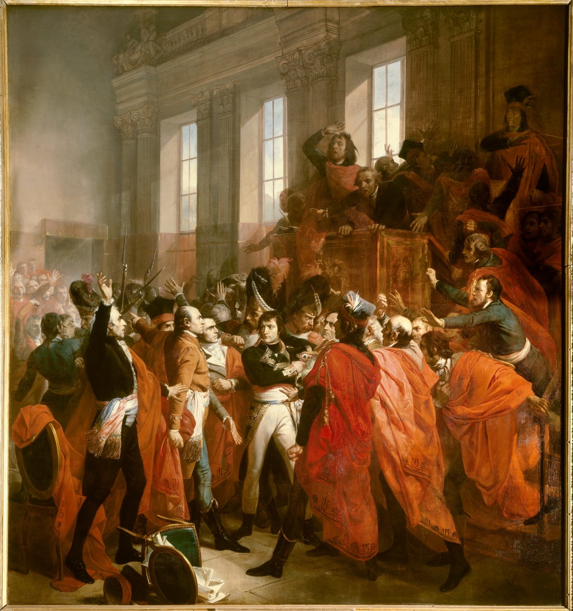 Bonaparte e o Conselho dos Cinco Cem em St. Cloud de Francois Bouchot