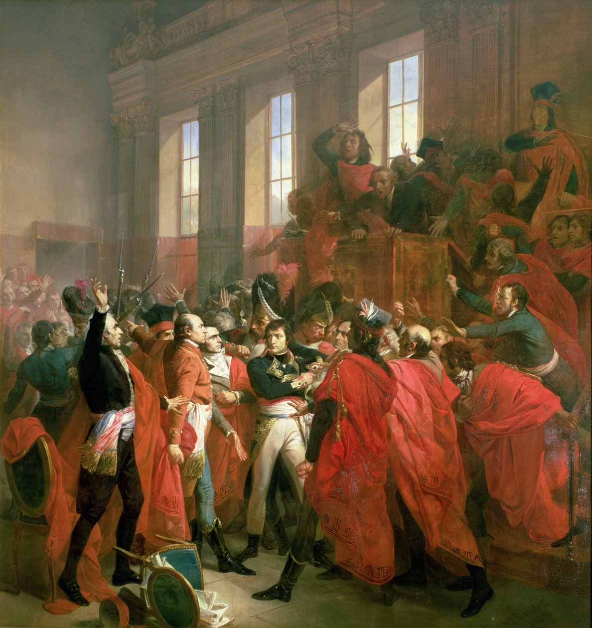 Bonaparte e o Conselho dos Quinhentos em St. Cloud, 10 de novembro de 1799, 1840 de Francois Bouchot