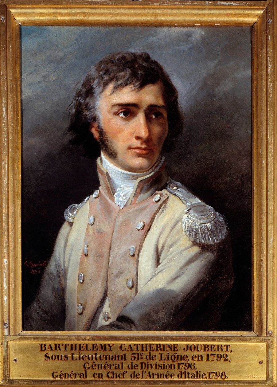 Retrato de Barthelemy Joubert (1769 - 1799) no uniforme do segundo tenente de Francois Bouchot