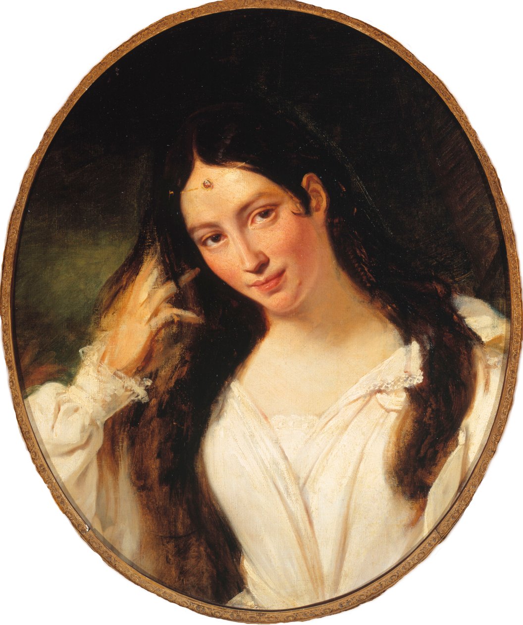 Retrato da cantora de ópera Maria Malibran-Garcia 1808-1836, como Desdêmona, de Francois Bouchot