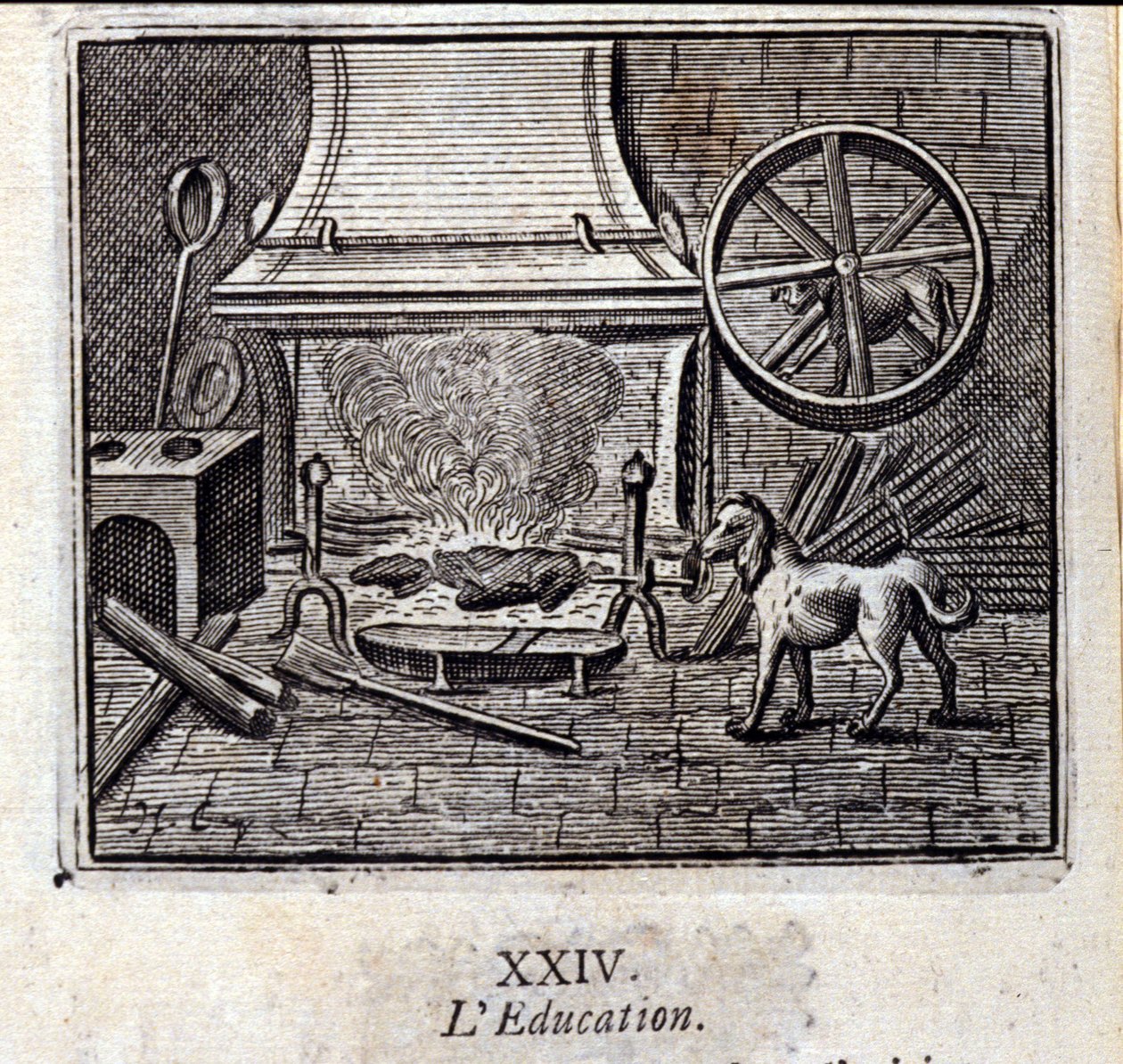 Educação. Fábulas de Jean de La Fontaine (1621-95). Ilustração de François Chauveau (1613-1676). Edição de 1728. de Francois Chauveau