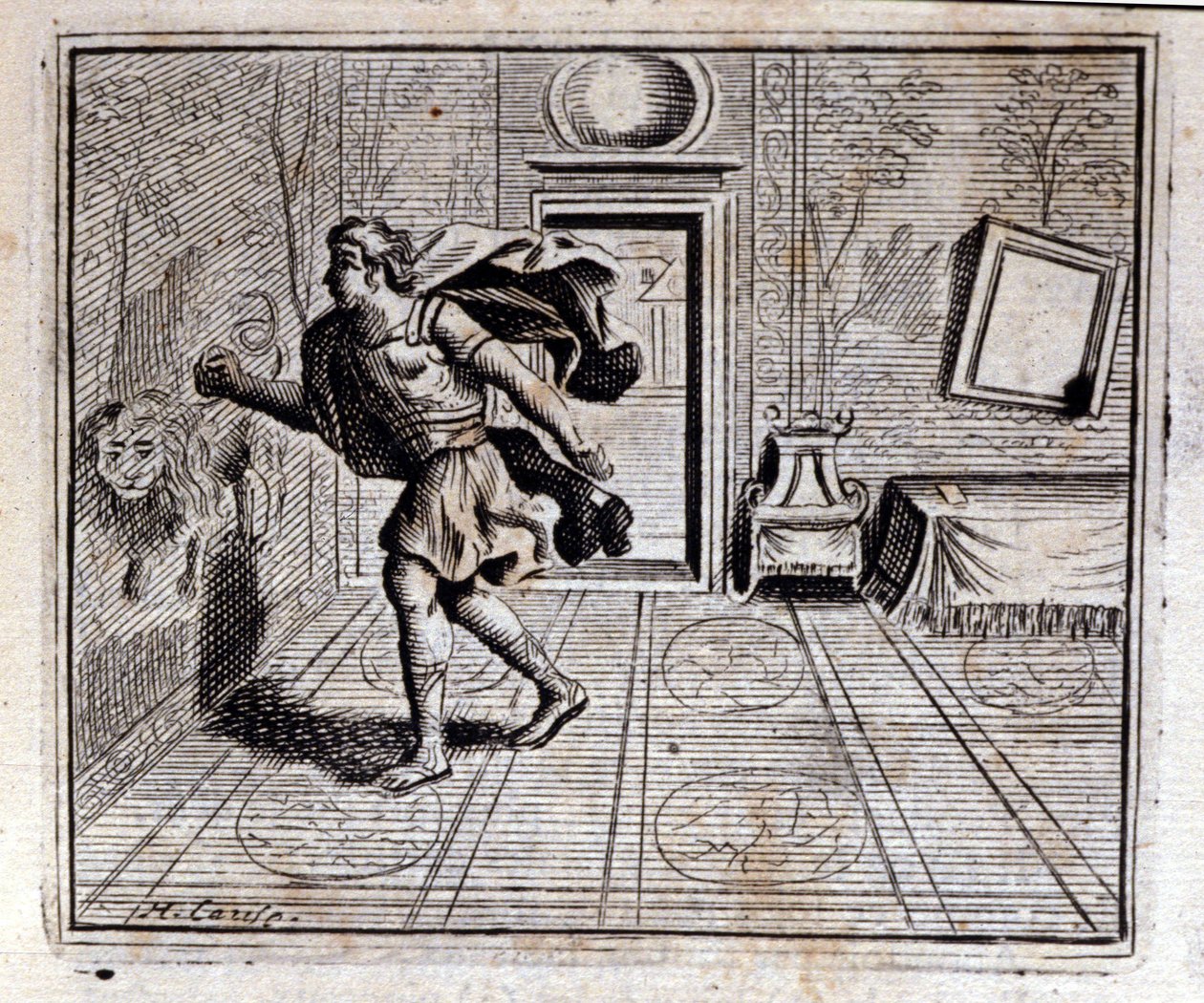 Horóscopo. Fábulas de Jean de La Fontaine (1621-95). Ilustração de François Chauveau (1613-1676). Edição de 1728. de Francois Chauveau