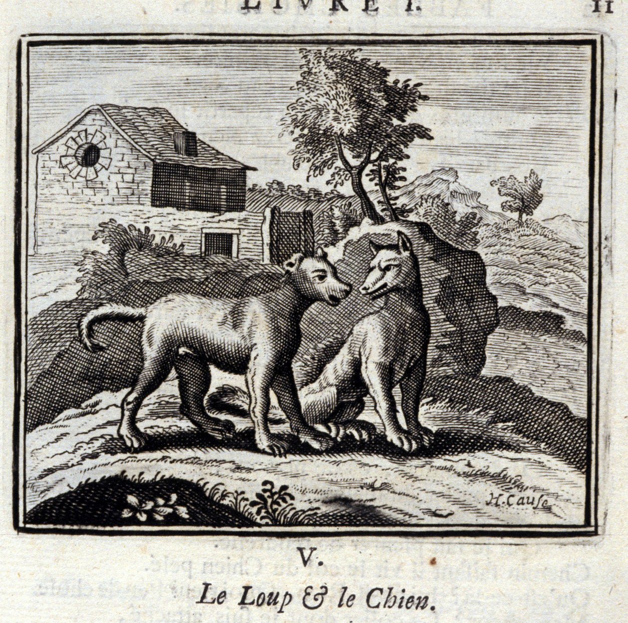 Fábulas de Jean de La Fontaine (1621-95). Ilustração de François Chauveau (1613-1676). Edição de 1728. de Francois Chauveau