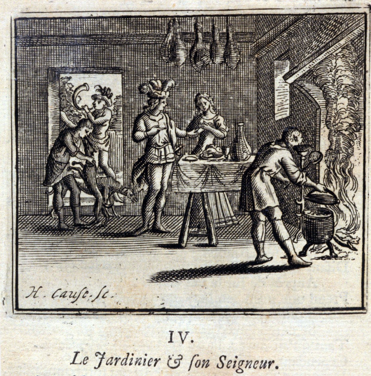 Fábulas de Jean de La Fontaine (1621-95). Ilustração de François Chauveau (1613-1676). Edição de 1728. de Francois Chauveau
