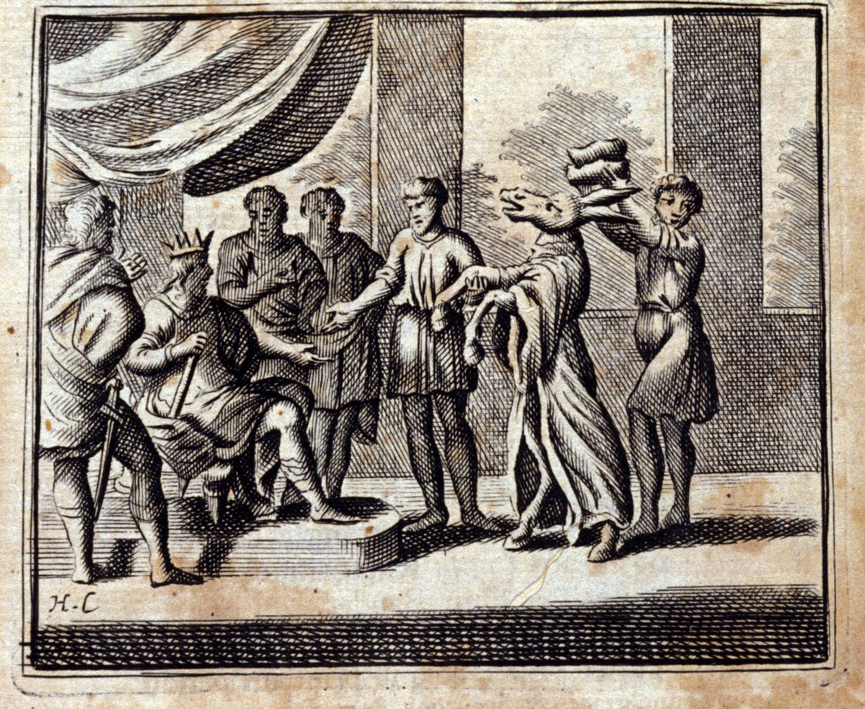 O Charlatão. Fábulas de Jean de La Fontaine (1621-95). Ilustração de François Chauveau (1613-1676). Edição de 1728. de Francois Chauveau