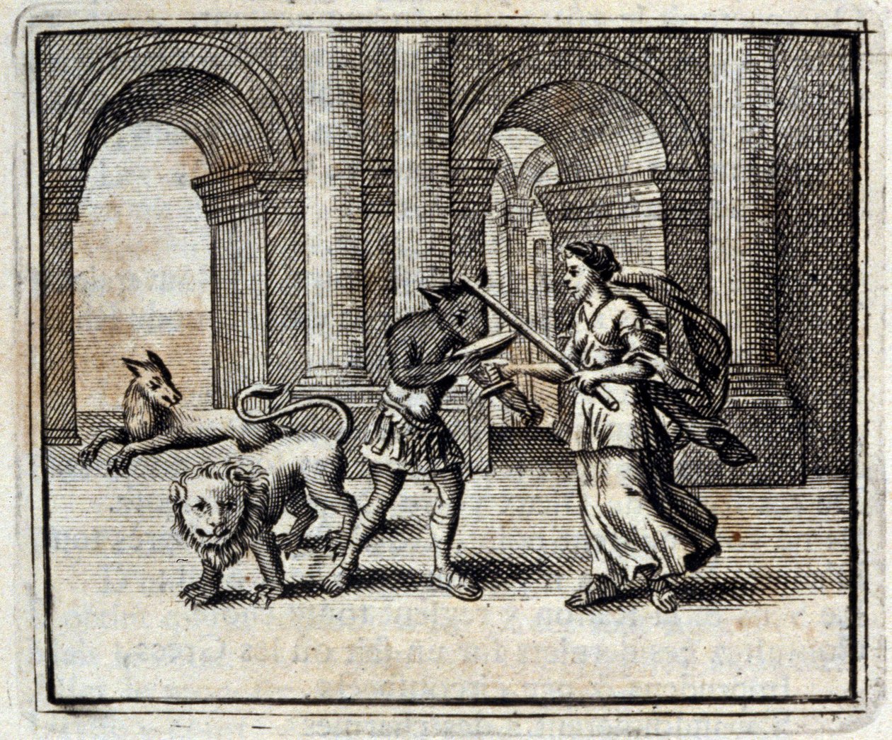 Os Companheiros de Ulisses. Fábulas de Jean de La Fontaine (1621-95). Ilustração de François Chauveau (1613-1676). Edição de 1728. de Francois Chauveau