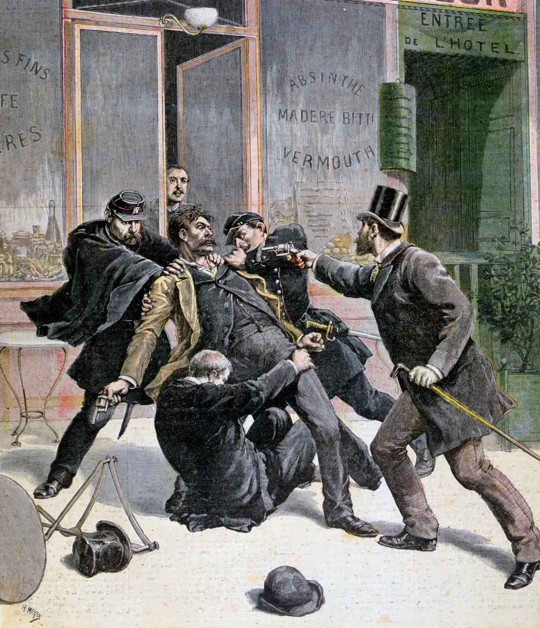 A prisão de Ravachol, 1892 de Francois Claudius Koeningstein