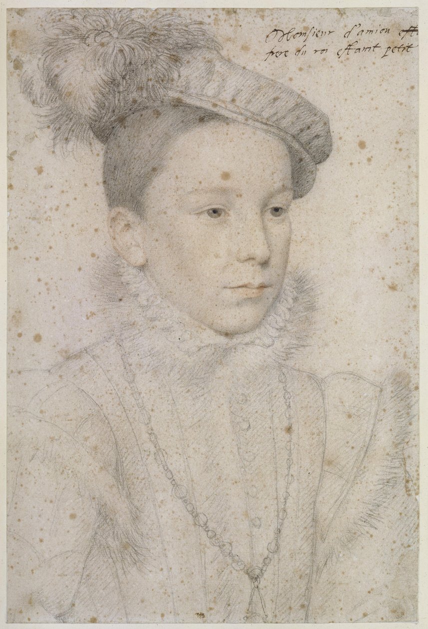 Retrato de Henri em criança, o futuro rei Henrique III de François Clouet