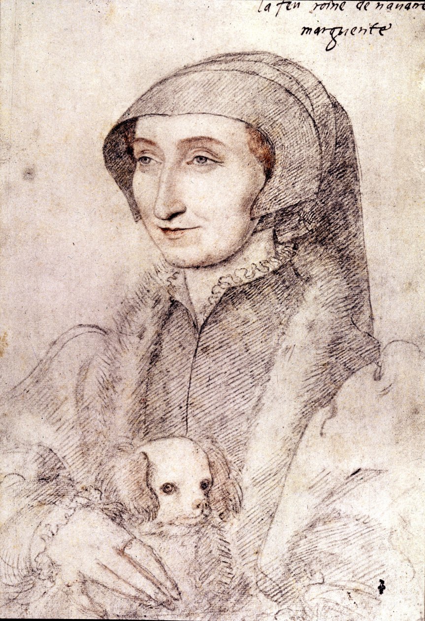 Marguerite de Navarra (1523-1574) (desenho) de François Clouet