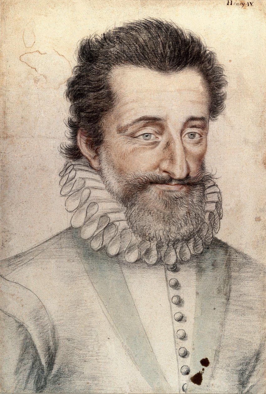 Retrato do Rei Henrique IV de França (1553-1610) de François Clouet
