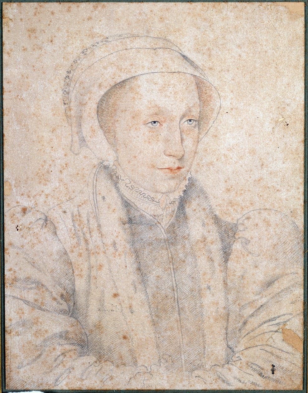 Retrato de Marie Stuart Agee (1542-1587), rainha da França e da Escócia Desenho a la sanguine por François Clouet (1515-1572) Século XVI. Musee Conde, Chantilly de François Clouet