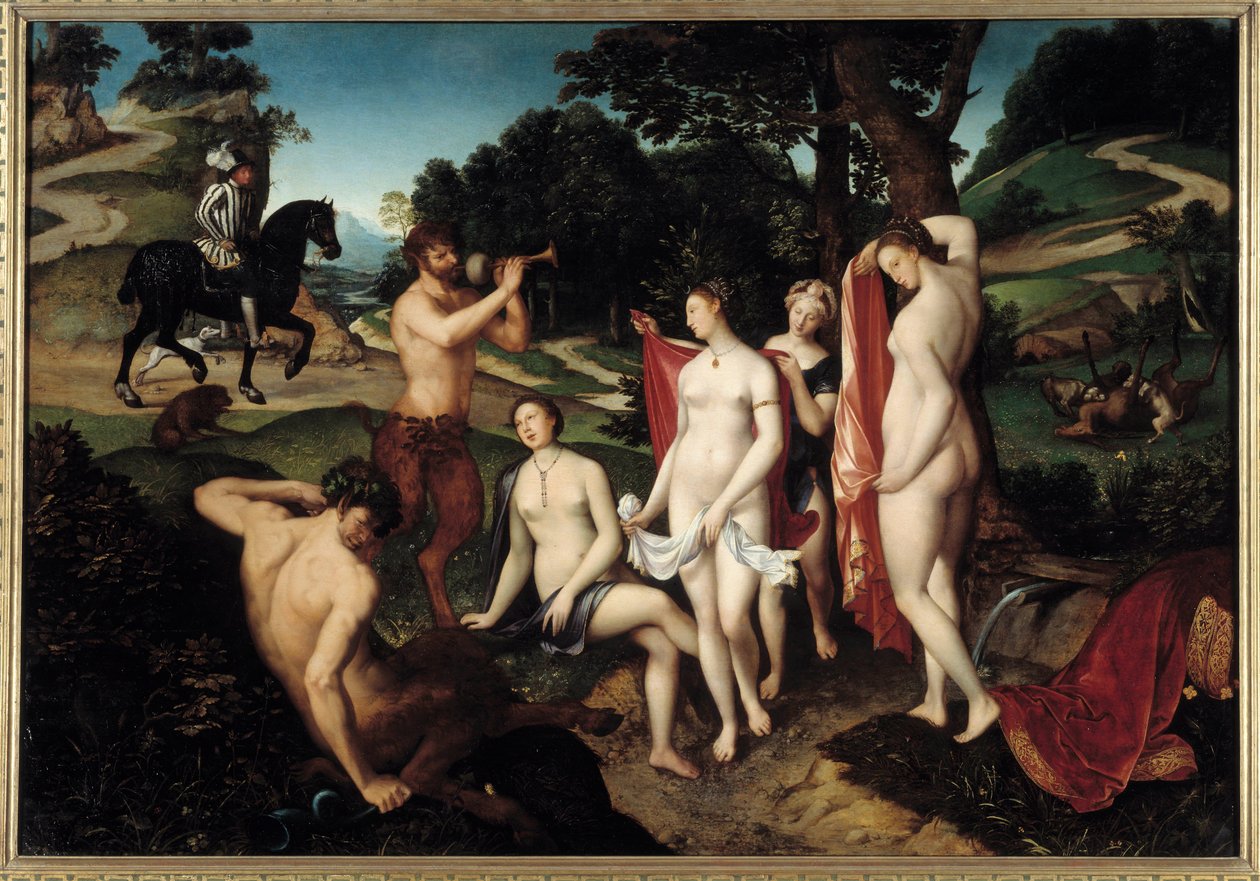 O Banho de Diana, ca. 1565 (óleo sobre madeira) de François Clouet