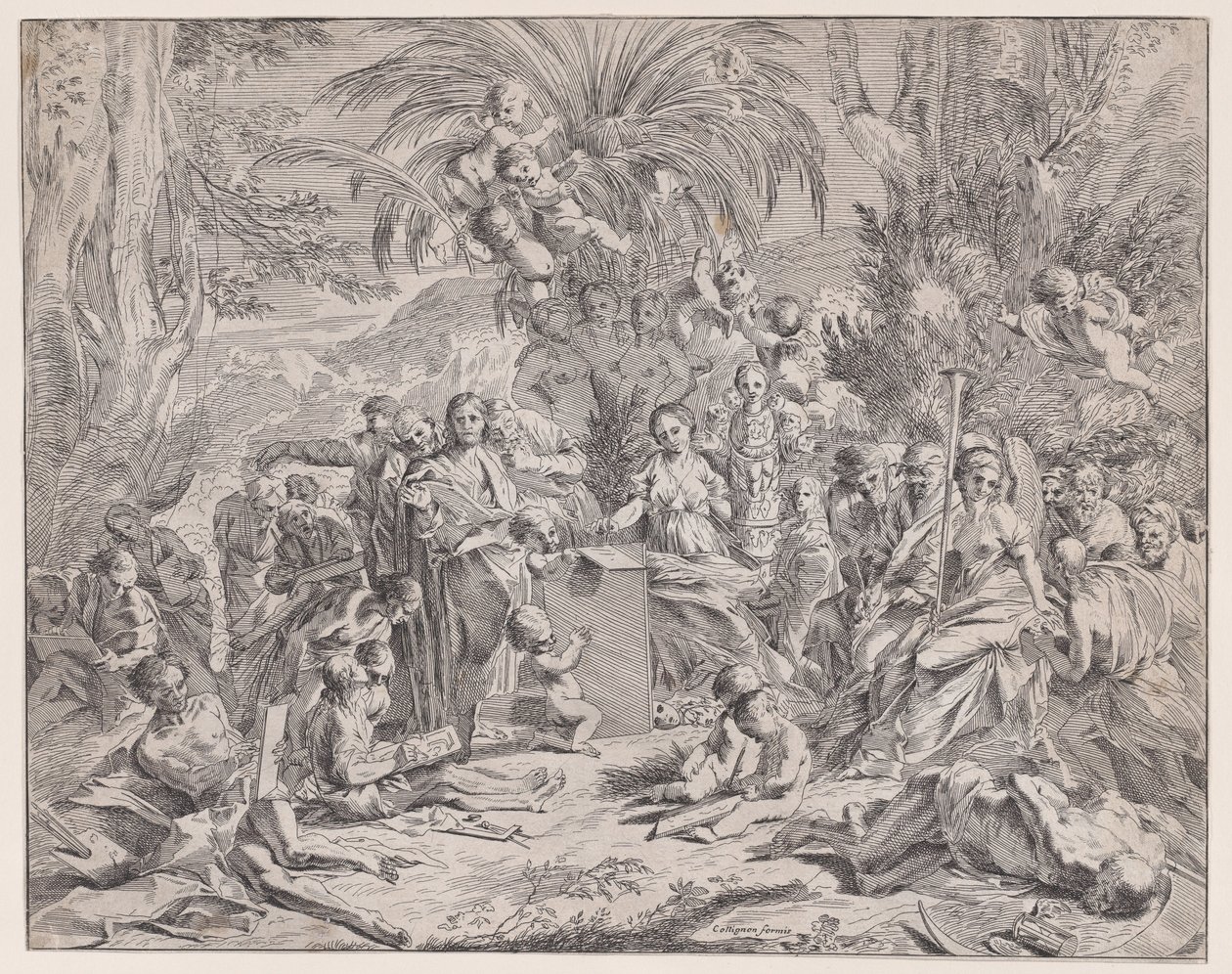 Uma alegoria da pintura, século XVII. de Francois Collignon