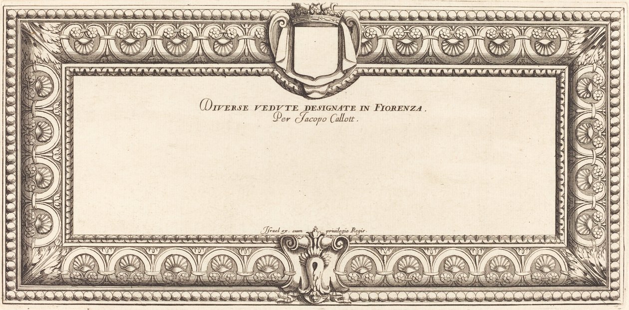 Página de rosto para "Várias paisagens italianas" de Callot de Francois Collignon