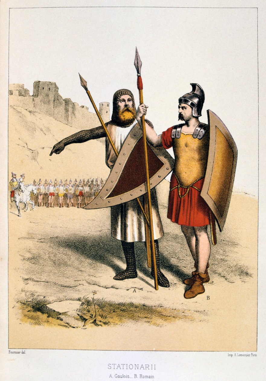 Stationarii, uma Gália e um Romano, c1887 de Francois Cudet