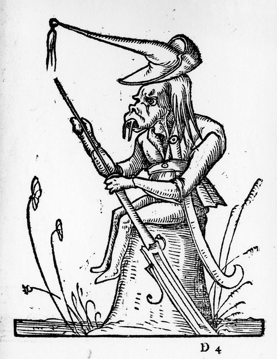 Ilustração de &39;Os Sonhos Humorísticos de Pantagruel&39; de Francois Desprez, publicada em 1565 de Francois Desprez