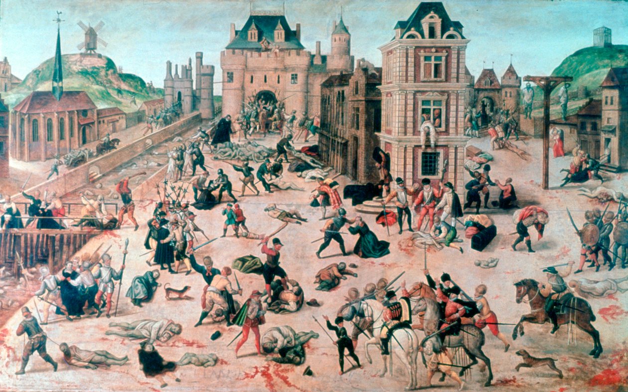 Massacre do Dia de São Bartolomeu, c1810-1870 de Francois Dubois