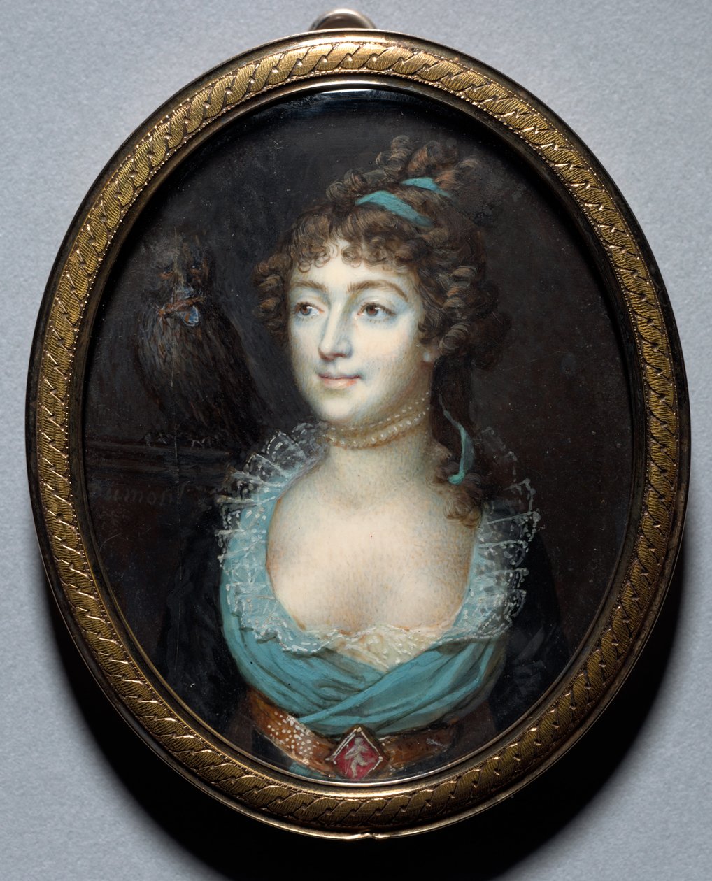 Retrato de Mademoiselle Marie-Anne Adelaide Le Normand, c. 1793 de Francois Dumont