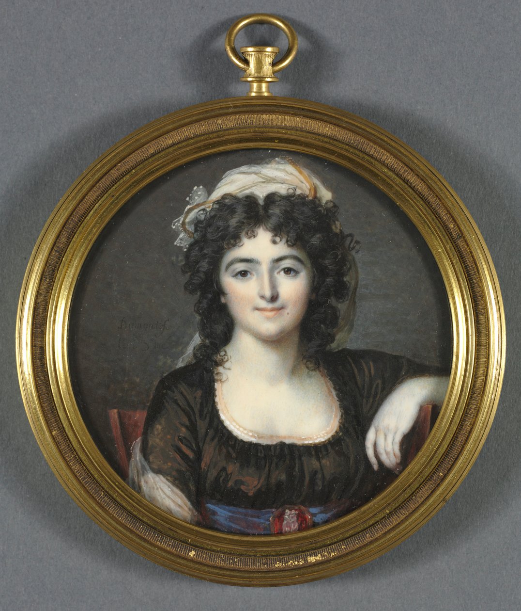 Retrato de uma mulher em um vestido marrom, 1795. de Francois Dumont