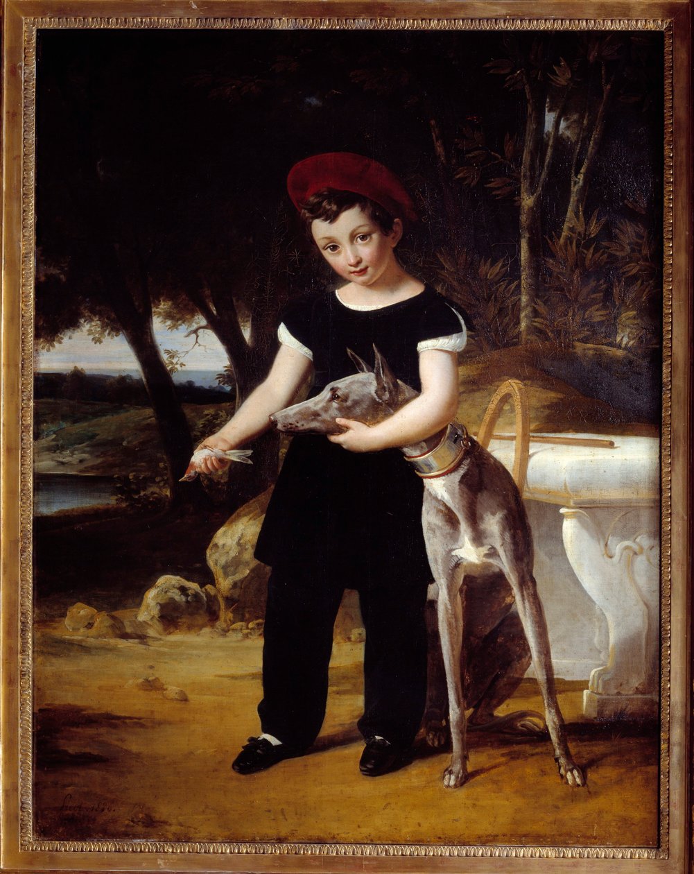 Retrato do Duque de Bordeaux (1820-1883), Conde de Chambord no Chateau de Villeneuve l
