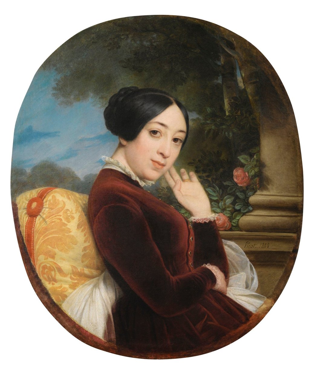 Retrato da cantora e compositora Pauline Viardot 1821-1910, 1844. de Francois Edouard Picot