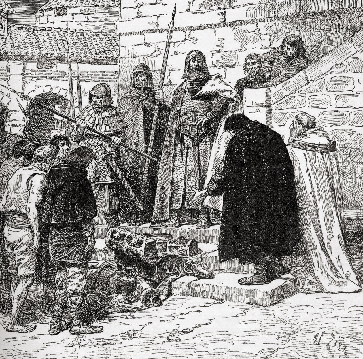 Coletando Dane Gelt, do livro "A Igreja da Inglaterra: Uma História para o Povo", publicado em 1910 de Francois Edouard Zier