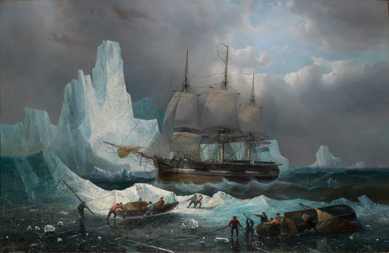 HMS "Erebus" no gelo de Francois Etienne Musin