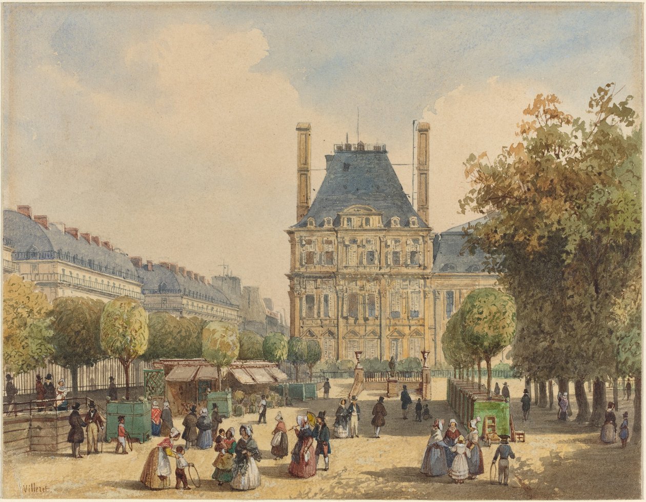 Rue de Rivoli e Pavillon Marsan de Francois Etienne Villeret