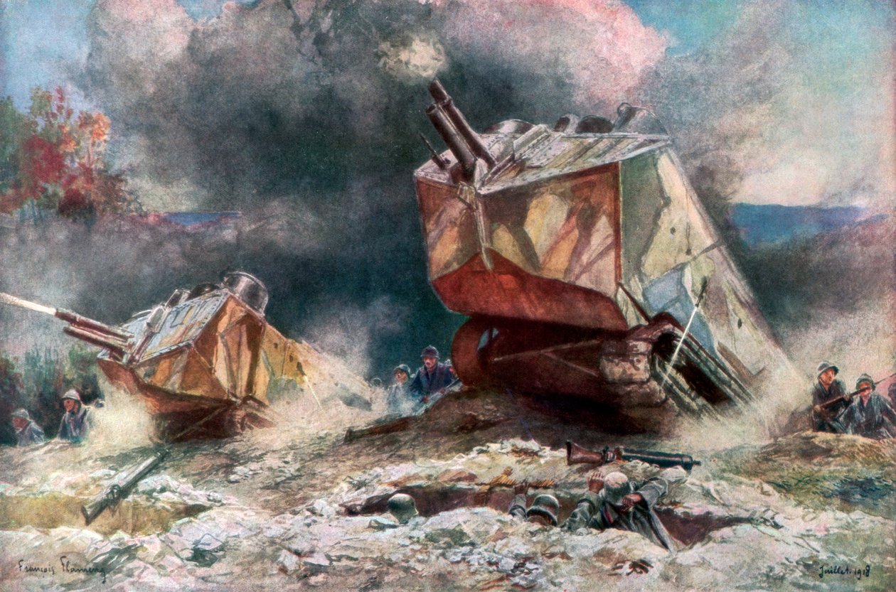 French Tank Assault, julho de 1918, 1926 de Francois Flameng