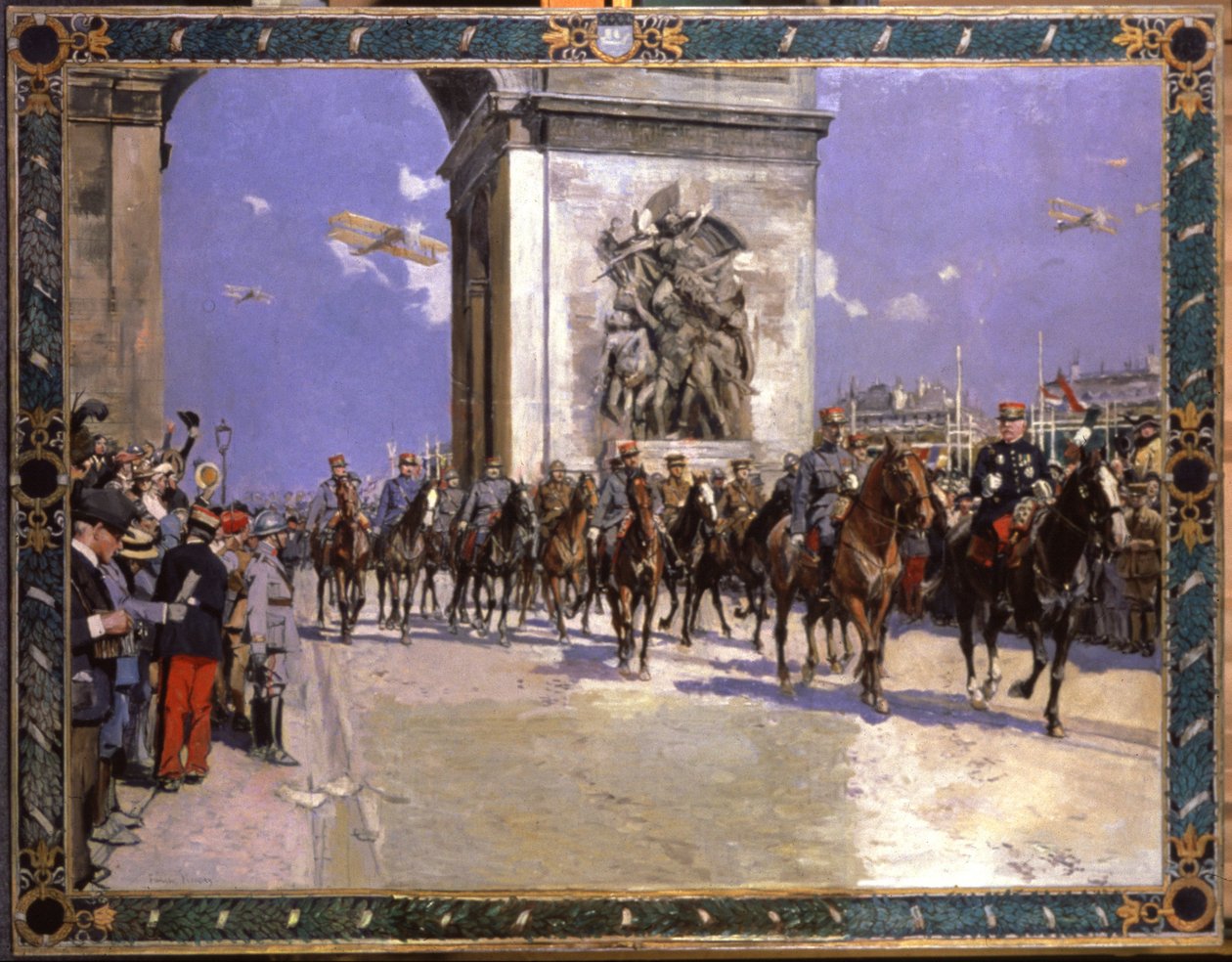 História. França. Primeira Guerra Mundial. Desfile da Vitória em Paris, 4 de Julho, 4 de Francois Flameng