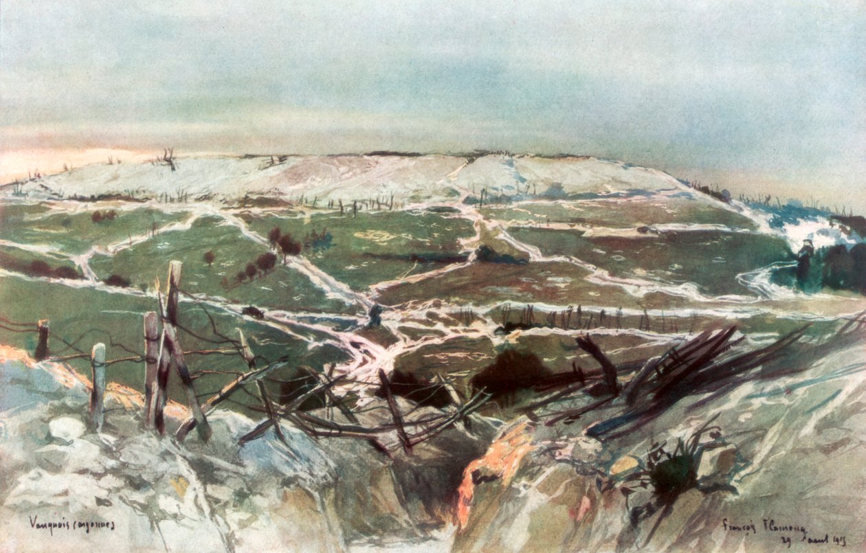 Vauquois, 29 de agosto de 1915, 1926. de Francois Flameng