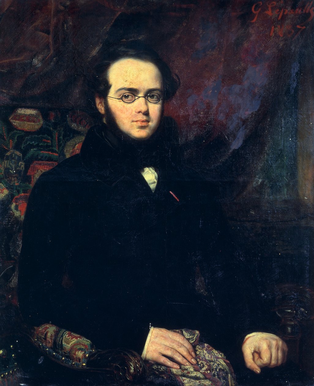 Retrato de Jacques Fromental Elie Levy, conhecido como Halevy (Paris de Francois Gabriel Guillaume Lepaulle