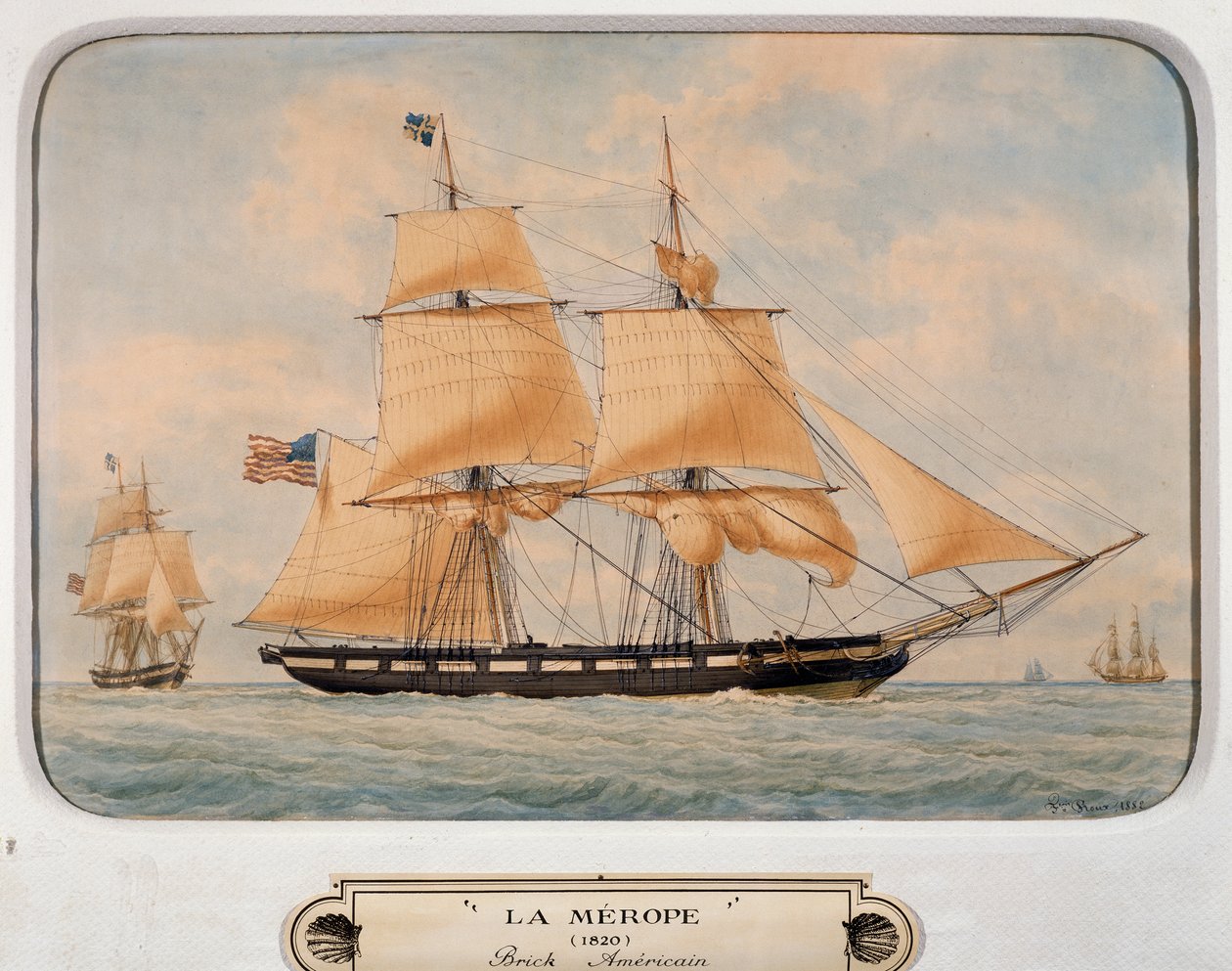 O Brigadeiro Merope, de François Roux (1811-1882), aguarela, França de Francois Geoffroy Roux