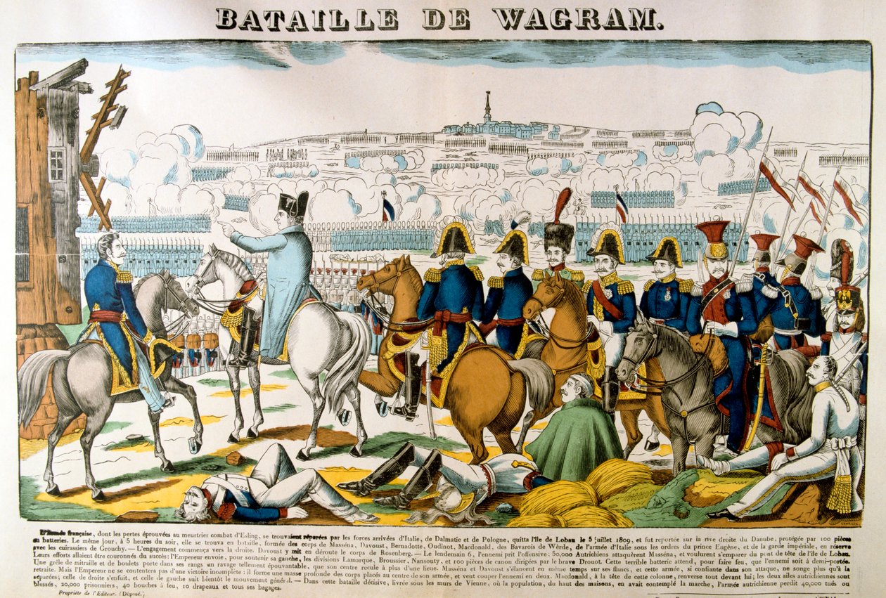 Batalha de Wagram, 1809, c1835 de Francois Georgin