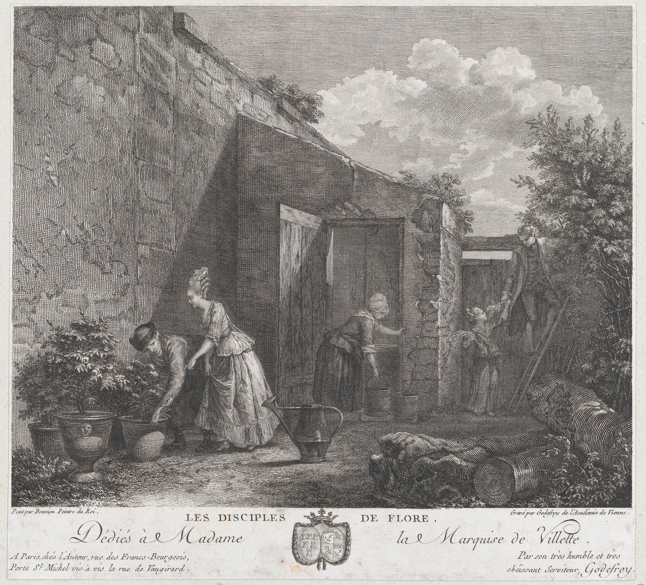 Os Discípulos de Flora, 1778. de Francois Godefroy