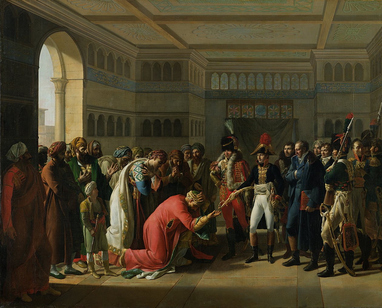 General Bonaparte dando uma espada ao chefe militar de Alexandria, em julho de 1798, 1808 de Francois Henri Mulard
