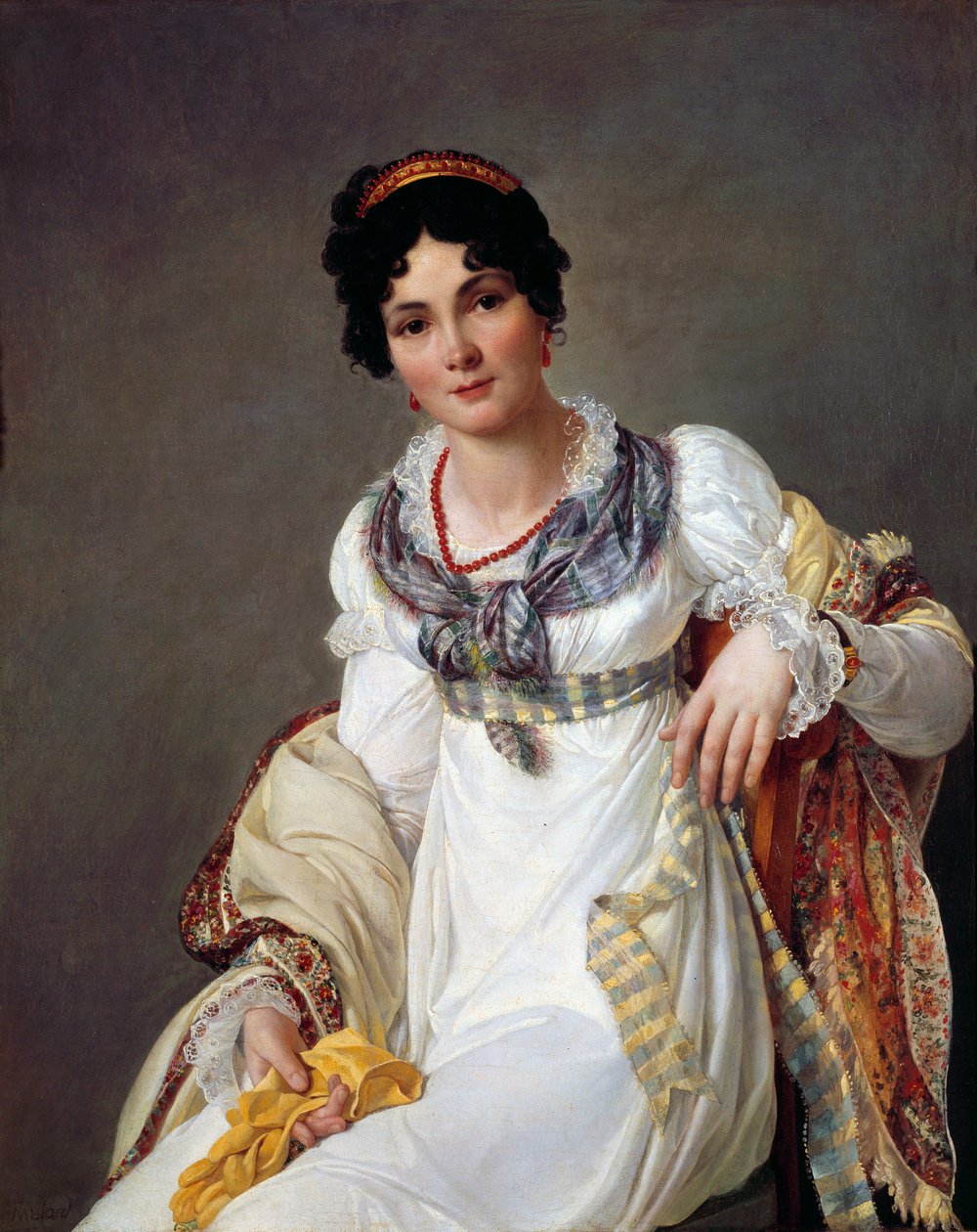 Retrato de uma mulher de Francois Henri Mulard