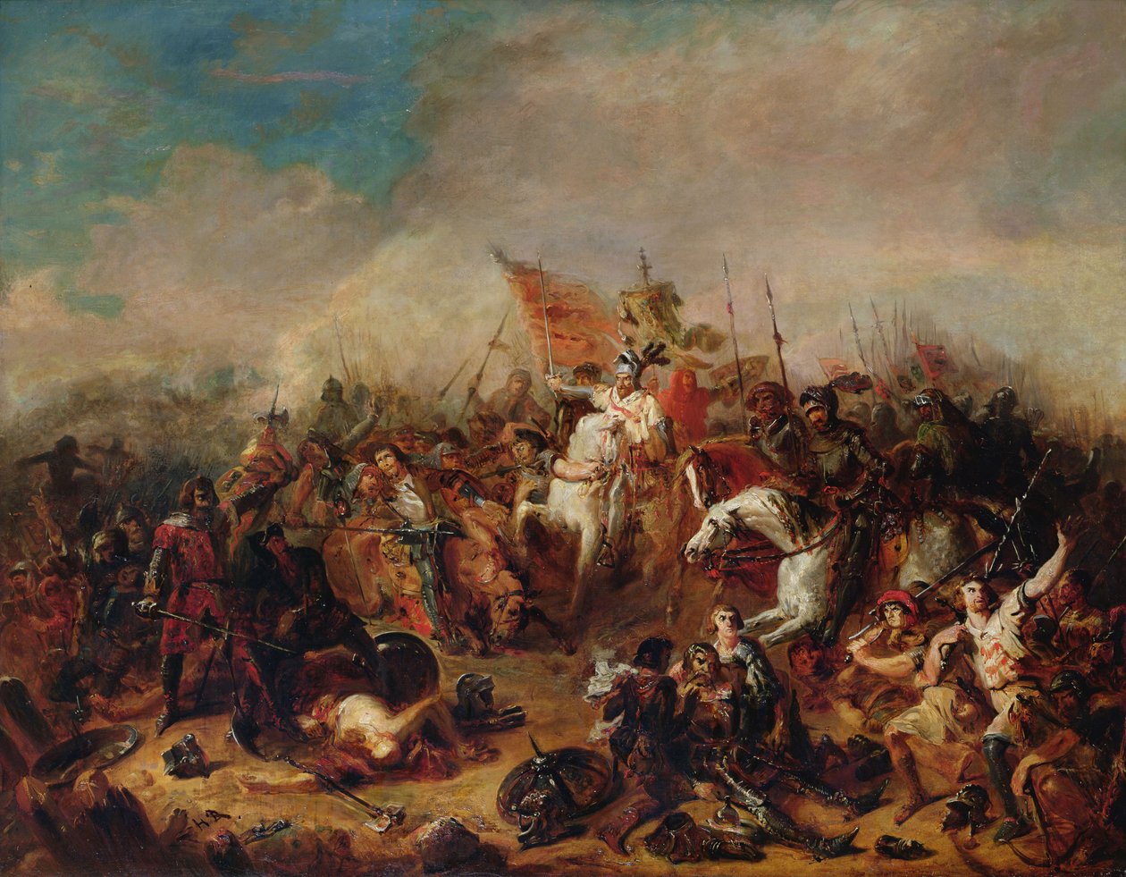 A Batalha de Hastings em 1066 de Francois Hippolyte Debon