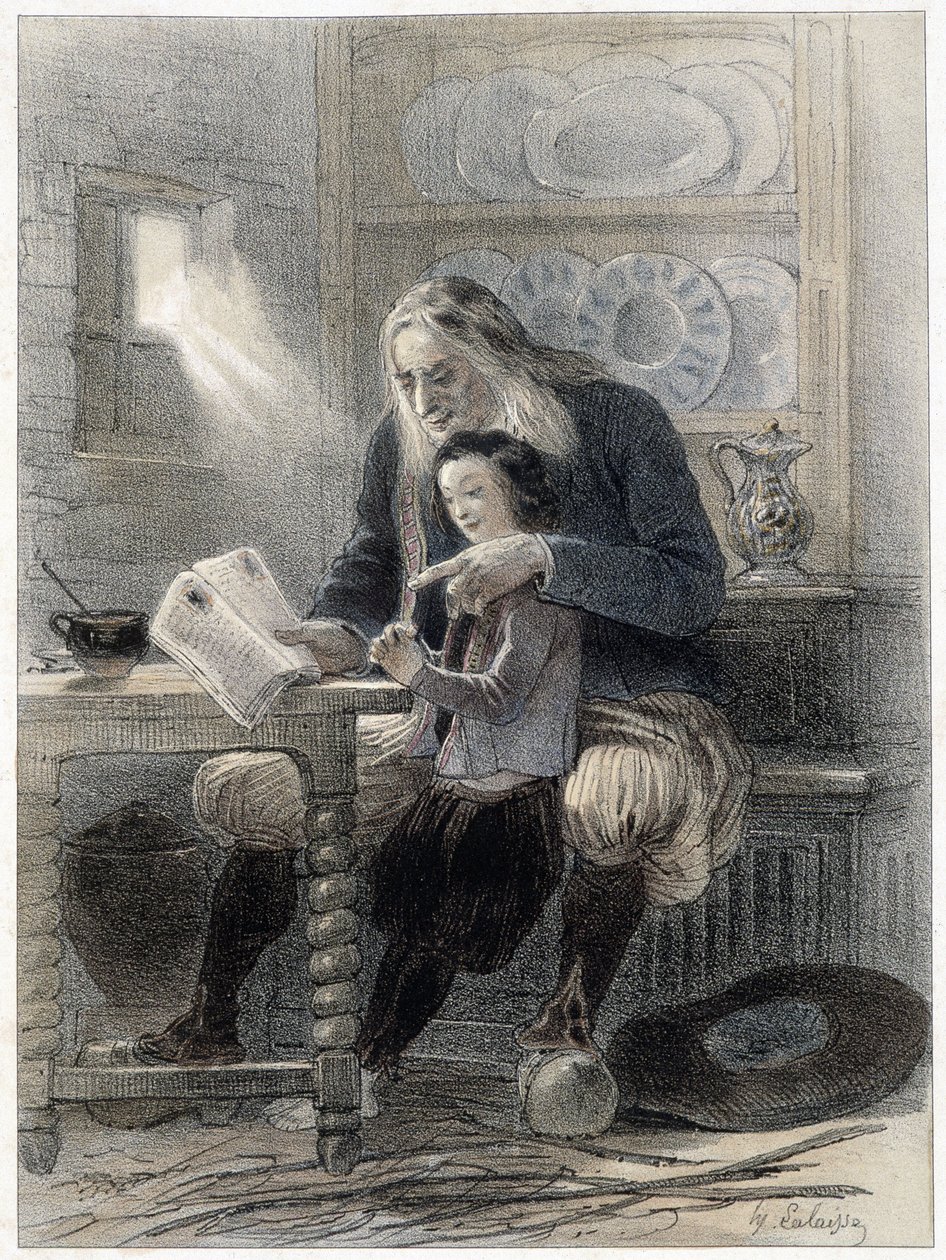 O homem de Briec (Finistère) - em "Galerie armoricaine" de Lalaisse e Benoit. de Francois Hippolyte Lalaisse