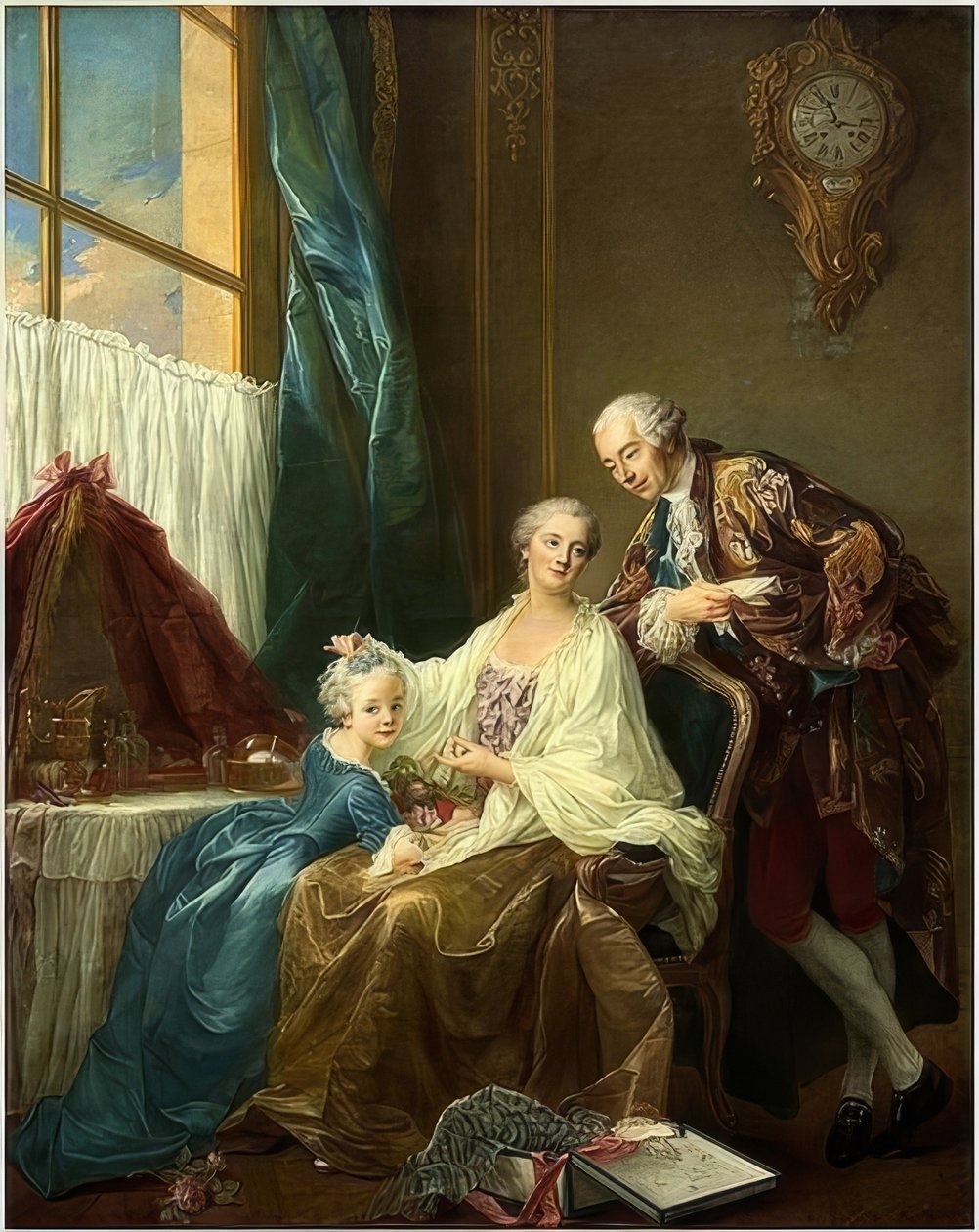 Retrato de família. 1756 de Francois Hubert Drouais