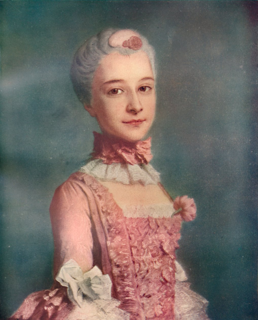 La Dame En Rose, século XVIII, 1911 de Francois Hubert Drouais