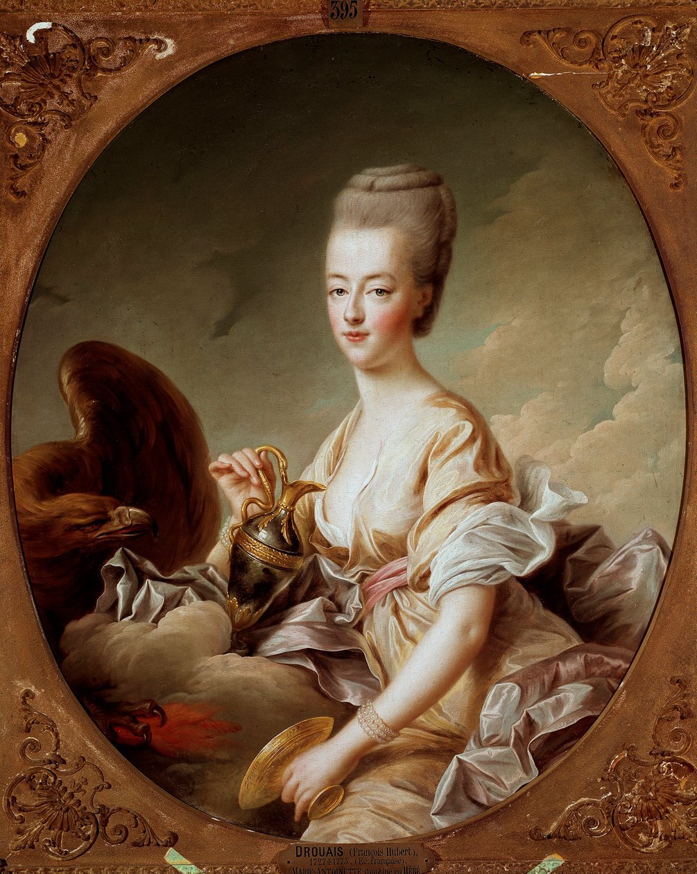 Retrato de Maria Antonieta (1755-1793), Dauphine, en Hebe Pintura de François Hubert Drouais (1727-1775) 1773 Sol. 0,96x0,8 m Chantilly, musee Conde - Retrato de Maria Antonieta da Áustria (1755-1793), Dauphine da França, como Hebe, de François-Hubert D de Francois Hubert Drouais