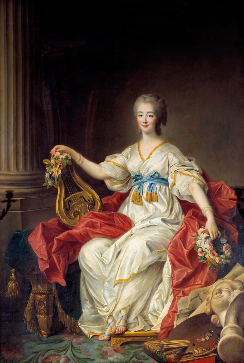 Retrato da Condessa Jeanne (Becu) du Barry de Francois Hubert Drouais