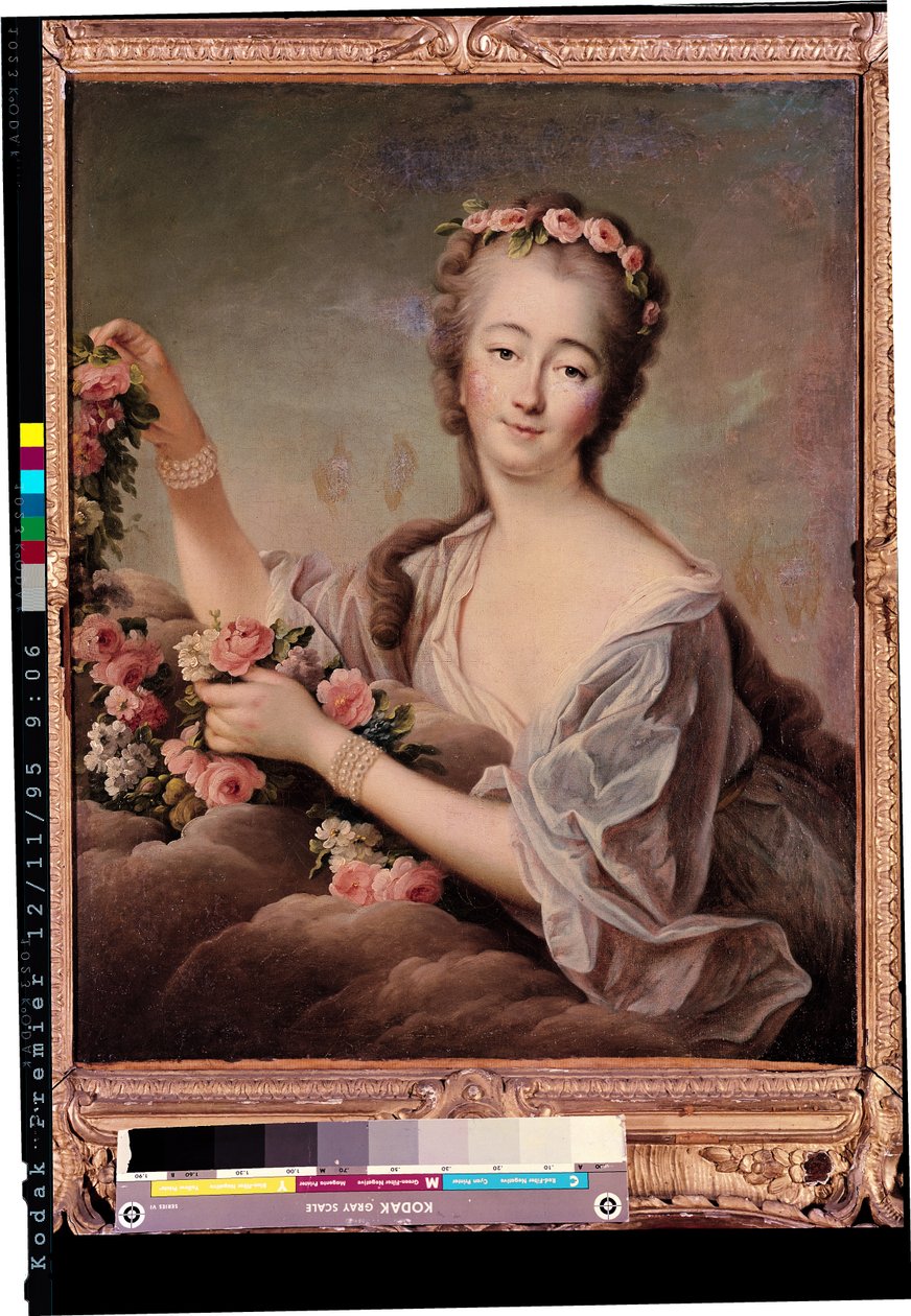 Retrato da Condessa du Barry (1743-93) como Flora de Francois Hubert Drouais