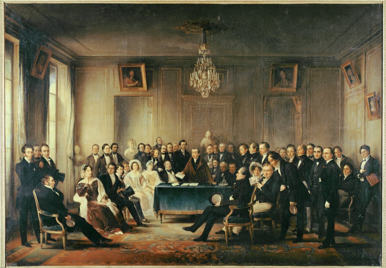François-Guillaume J. St. Andrieux, poeta ... (pintura sobre tela) de François Joseph Heim