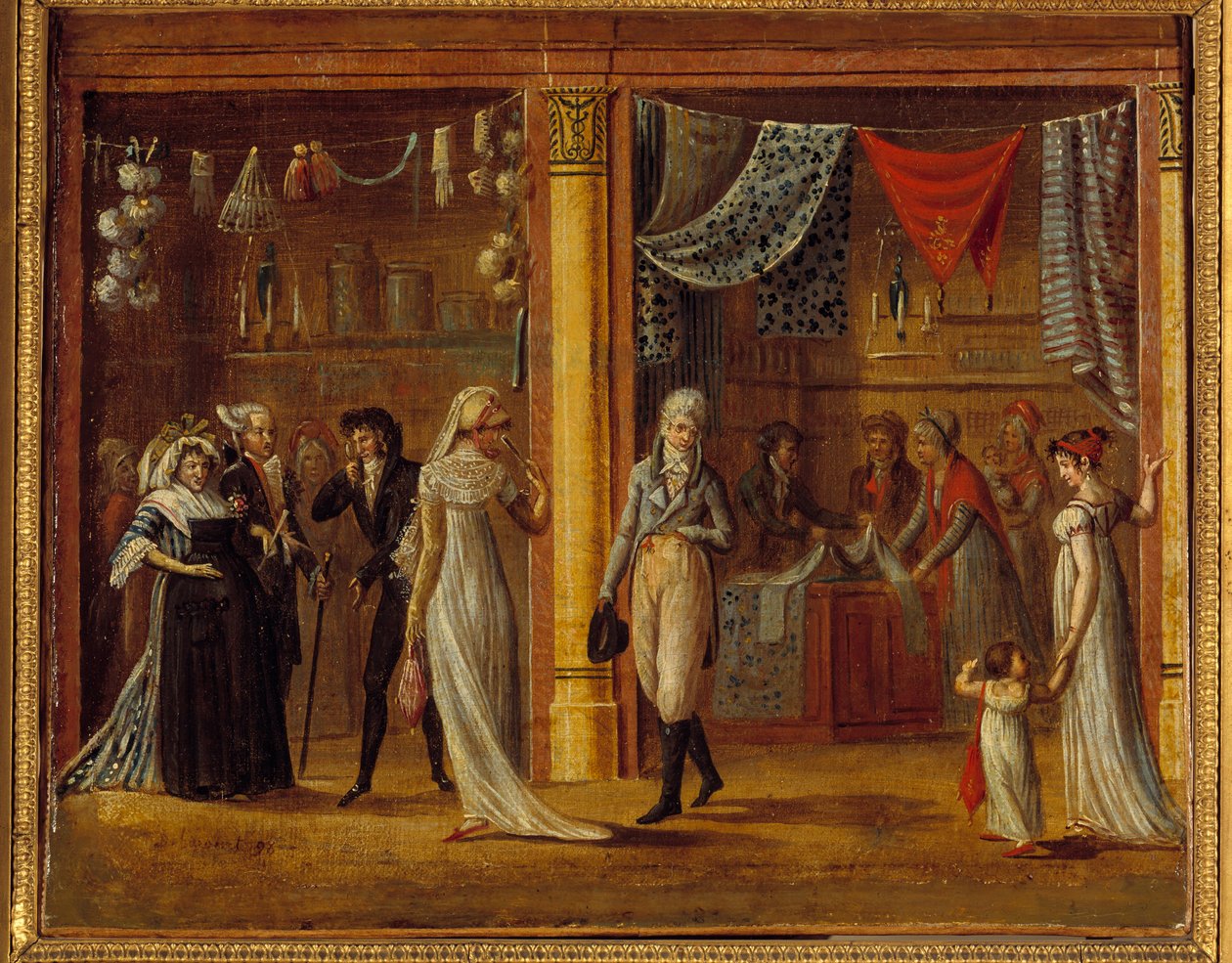 A galeria de madeira do Palácio Real de Francois Joseph baron Bosio