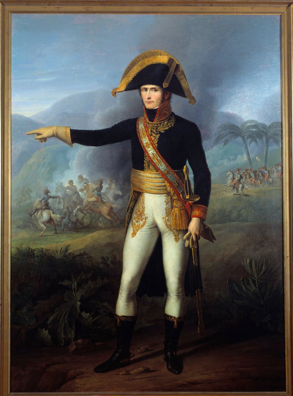 Retrato no pé do General Charles Leclerc (1772-1802) Pintura de François Joseph Kinson (1771-1839) Malmaison, musee du chateau do século XIX de Francois Josephe Kinson